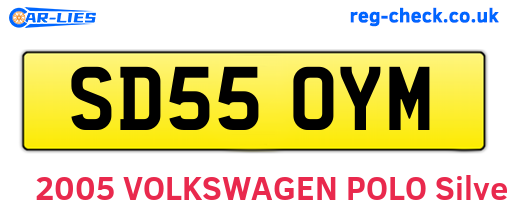 SD55OYM are the vehicle registration plates.