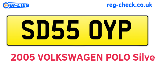 SD55OYP are the vehicle registration plates.