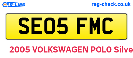 SE05FMC are the vehicle registration plates.