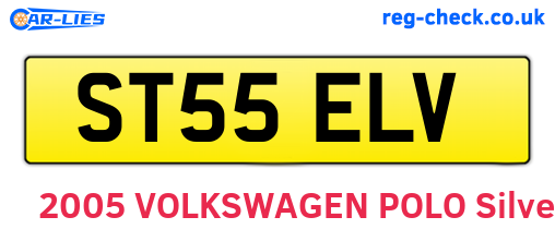 ST55ELV are the vehicle registration plates.