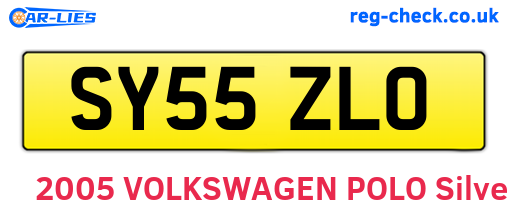 SY55ZLO are the vehicle registration plates.