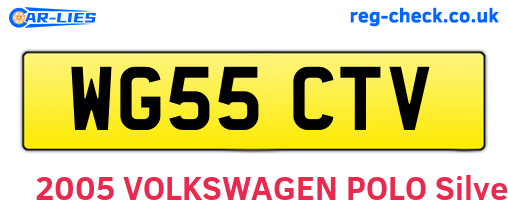 WG55CTV are the vehicle registration plates.