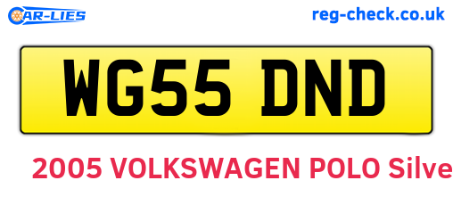 WG55DND are the vehicle registration plates.