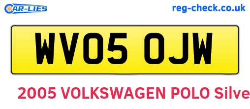 WV05OJW are the vehicle registration plates.