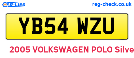YB54WZU are the vehicle registration plates.