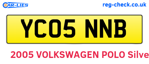 YC05NNB are the vehicle registration plates.