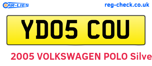 YD05COU are the vehicle registration plates.