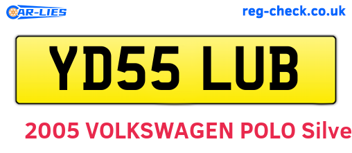 YD55LUB are the vehicle registration plates.