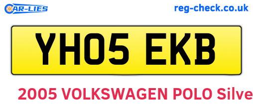 YH05EKB are the vehicle registration plates.