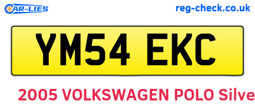 YM54EKC are the vehicle registration plates.