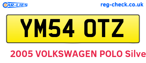 YM54OTZ are the vehicle registration plates.