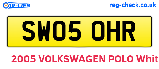 SW05OHR are the vehicle registration plates.