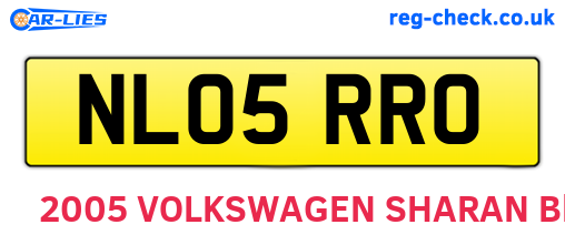 NL05RRO are the vehicle registration plates.