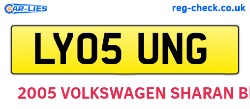LY05UNG are the vehicle registration plates.
