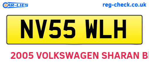 NV55WLH are the vehicle registration plates.