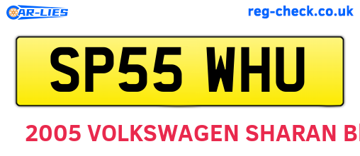 SP55WHU are the vehicle registration plates.