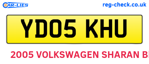 YD05KHU are the vehicle registration plates.