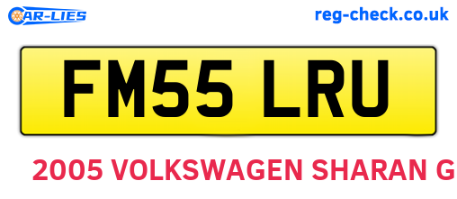 FM55LRU are the vehicle registration plates.
