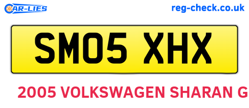 SM05XHX are the vehicle registration plates.