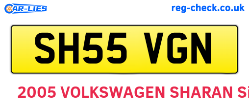 SH55VGN are the vehicle registration plates.