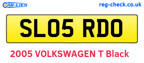 SL05RDO are the vehicle registration plates.