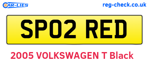 SP02RED are the vehicle registration plates.
