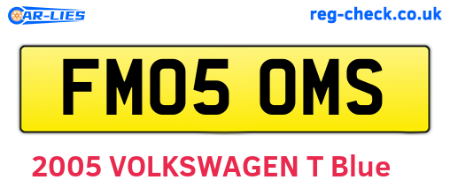 FM05OMS are the vehicle registration plates.