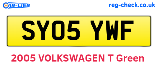 SY05YWF are the vehicle registration plates.