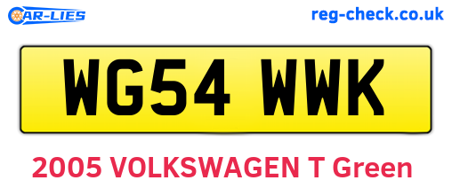WG54WWK are the vehicle registration plates.