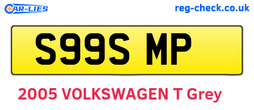 S99SMP are the vehicle registration plates.