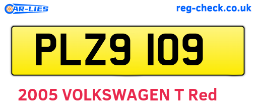 PLZ9109 are the vehicle registration plates.