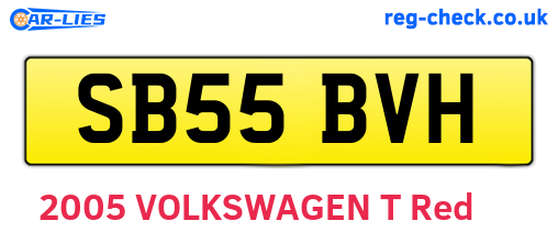 SB55BVH are the vehicle registration plates.