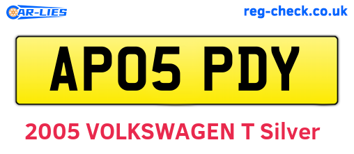 AP05PDY are the vehicle registration plates.