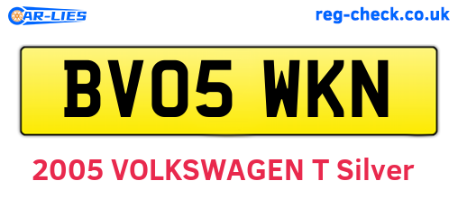BV05WKN are the vehicle registration plates.