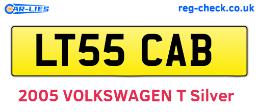 LT55CAB are the vehicle registration plates.