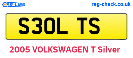S30LTS are the vehicle registration plates.