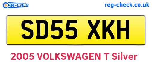 SD55XKH are the vehicle registration plates.