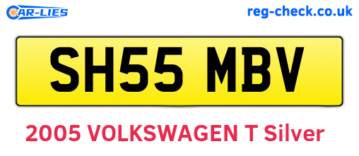 SH55MBV are the vehicle registration plates.