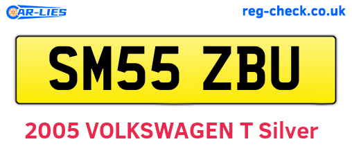 SM55ZBU are the vehicle registration plates.