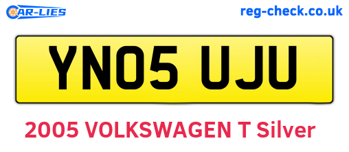 YN05UJU are the vehicle registration plates.