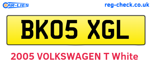 BK05XGL are the vehicle registration plates.