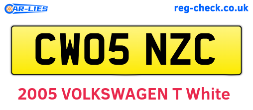 CW05NZC are the vehicle registration plates.