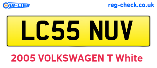 LC55NUV are the vehicle registration plates.