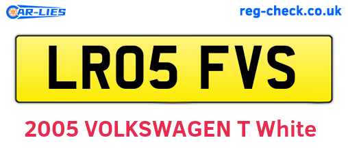 LR05FVS are the vehicle registration plates.