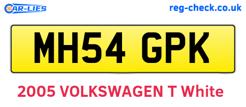 MH54GPK are the vehicle registration plates.