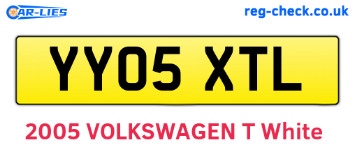 YY05XTL are the vehicle registration plates.