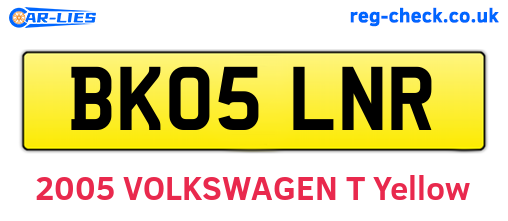 BK05LNR are the vehicle registration plates.