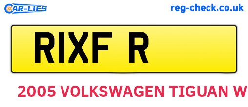 R1XFR are the vehicle registration plates.