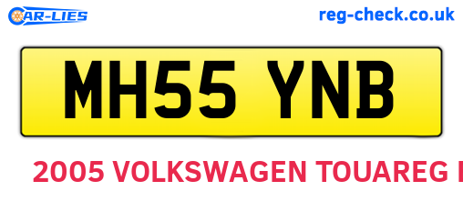 MH55YNB are the vehicle registration plates.