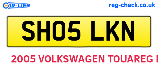 SH05LKN are the vehicle registration plates.